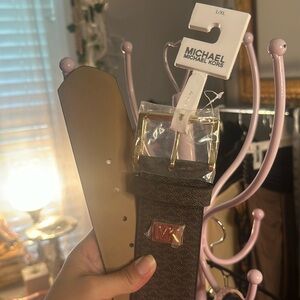 Michael Michael Kors belt large/extra large, brown and gold